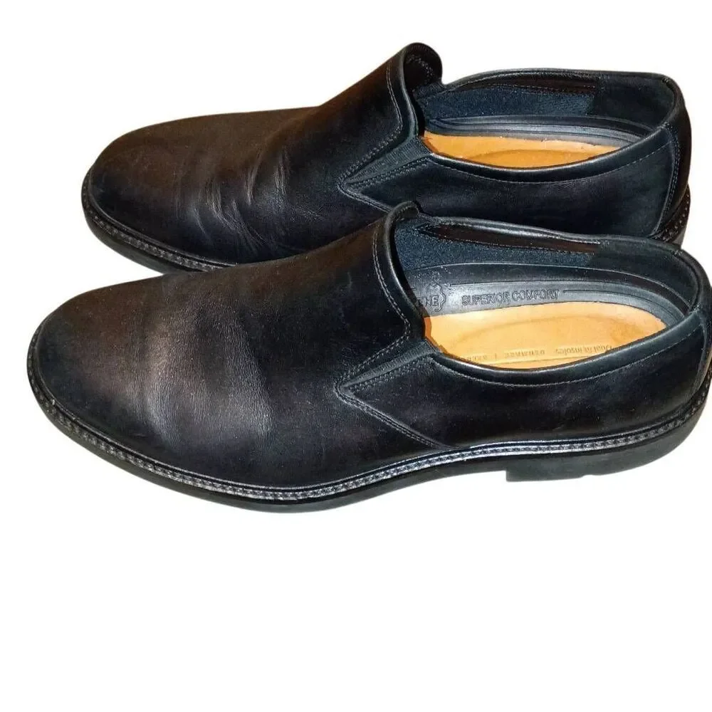 ECCO Men's London Apron Toe Slip On Loafer Black Size US 12/12.5